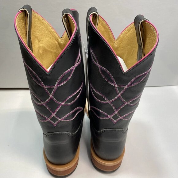 NEW JUSTIN Lori 11" Cowhide Boots – Women’s Size 12 – Royal Black – New - Picture 12 of 13